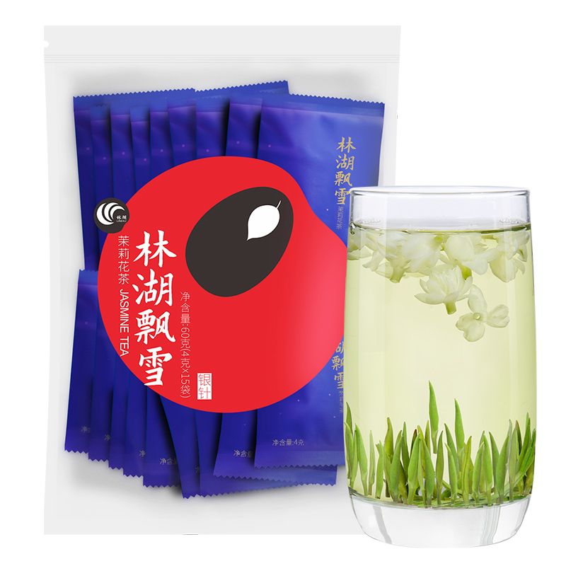 川红 特级茉莉花茶 银针款独立小袋茶叶60克