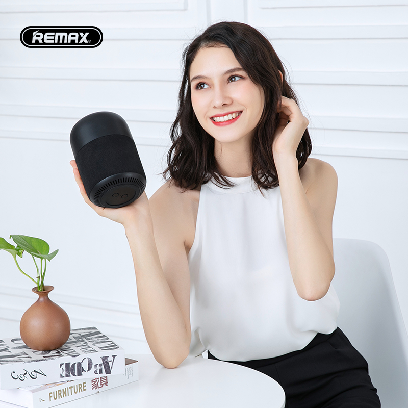 REMAX 布艺桌面蓝牙音箱 灰色 无线蓝牙音箱大音量手机迷你便携式户外小型钢炮家用音响车载超重低音炮微信收钱支付语音