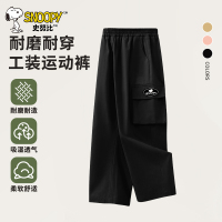 儿童全棉斜纹女童阔腿裤春秋款洋气休闲裤新款女大童秋装运动裤NFR