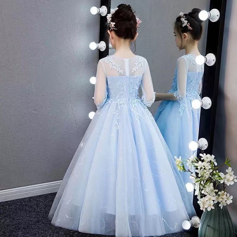 女童连衣裙公主裙夏季新款蓬蓬裙儿童演出服春秋仙女裙小女孩裙子