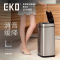 EKO(宜可)智能感应垃圾桶 家用免脚踏不锈钢自动小号大号翻盖厨房客厅静音垃圾筒 9288 砂钢 9升