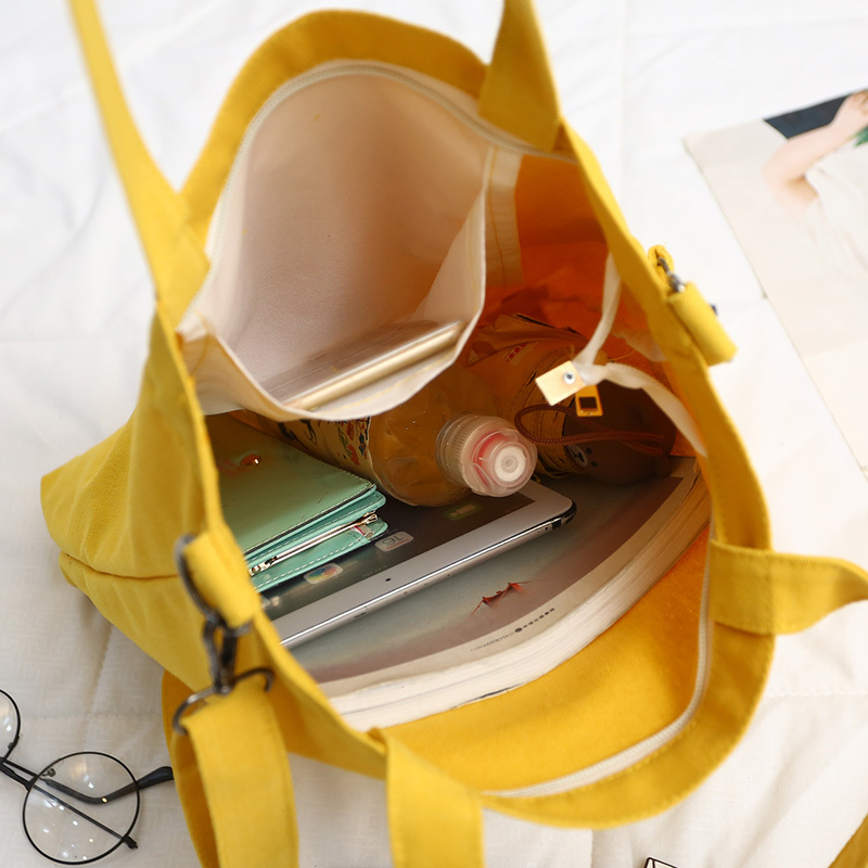 帆布包女单肩韩国简约百搭ins超火斜挎包学生韩版百搭斜挎手提袋