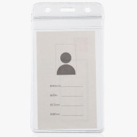 得力(deli)5759证件卡10/包5包装共50个 证件卡套工作牌胸卡吊牌工作卡胸牌 透明防水塑料卡