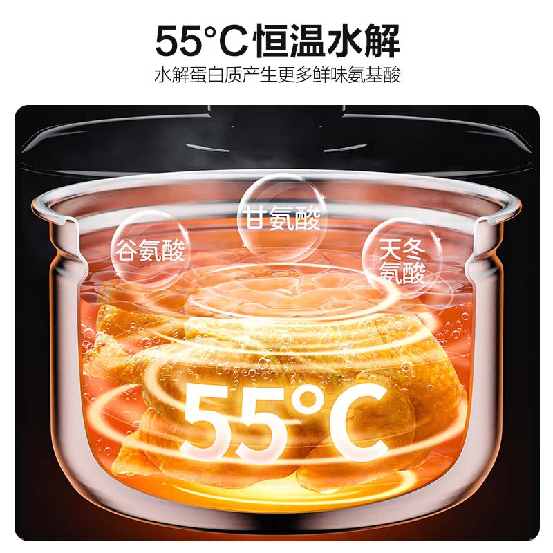 美的(Midea)0涂层精钢厚釜电压力锅6L提鲜双胆大容量家用高压锅智能煲汤煮饭4-6人电饭煲MY-C640G 台高清大图