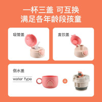 (私人定制)熊抱火龙杯具熊三盖儿童保温杯带吸管儿童水杯316不锈钢内胆530mlBEDDYBEAR套熊抱系列