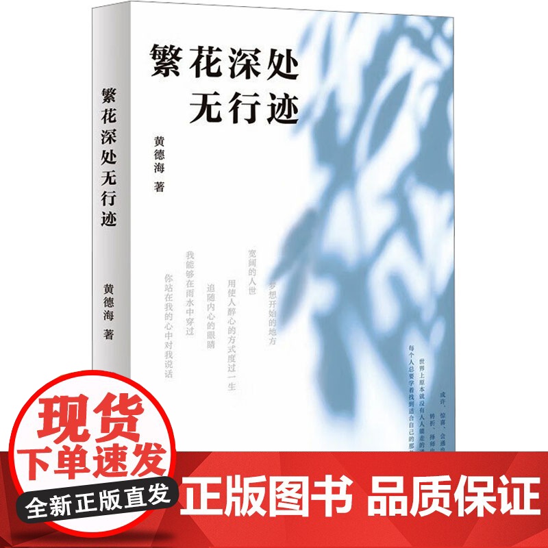 繁花深处无行迹 黄德海 著 散文 文学 上海文艺出版社高清大图