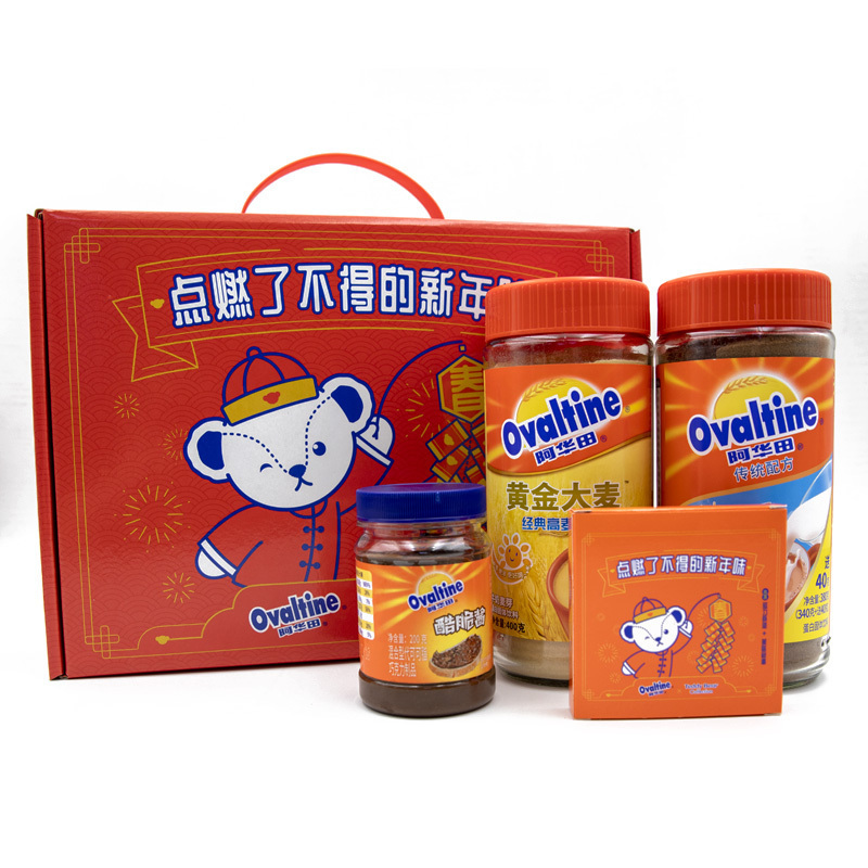 阿华田(Ovaltine) VS Teddy Bear 联名食品礼盒 了不起的新年味 酷脆酱、可可粉、黄金大麦