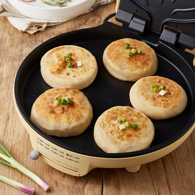 小熊(Bear)电饼铛煎饼锅薄饼机家用双面加热加深加大可调温平底煎锅不粘锅早餐机 DBC-C15E3 双面加热