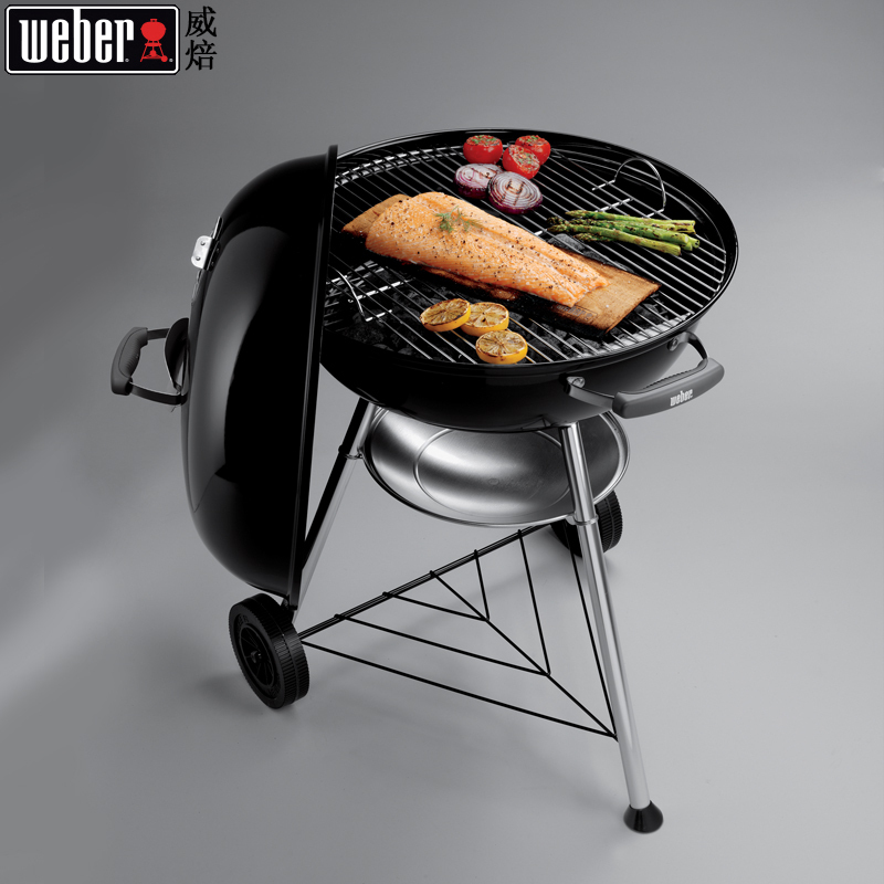 weber威焙Compact Kettle简约款 炭烧焖烤炉BBQ烤肉烤虾美食(57cm)其它机械式烧烤炉