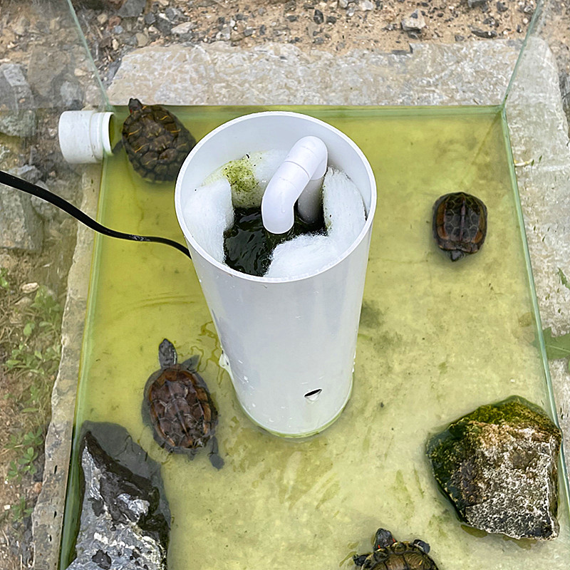 乌龟缸过滤器低水位龟箱专用内置吸粪循环三合一鱼缸龟池净水过滤高清大图
