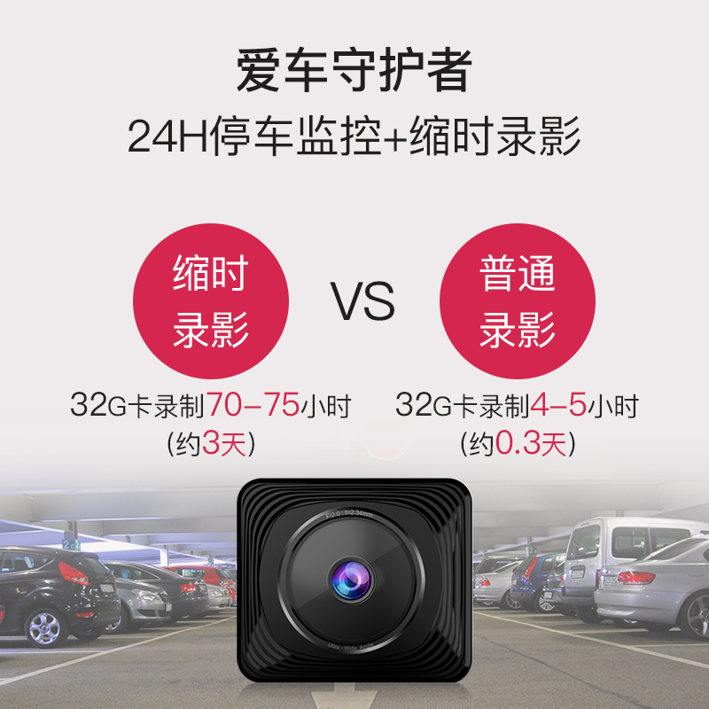 hp/惠普2018年新款汽车行车记录仪无光高清夜视缩时录影24小时停车监控GPS电子狗ADAS安全辅助一体机F910g