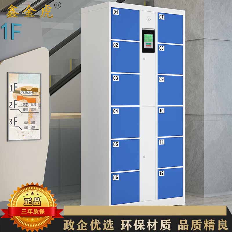 鑫金虎 12门智能电子存包柜人脸识别商场超市寄存柜储物柜850*460*1800mm