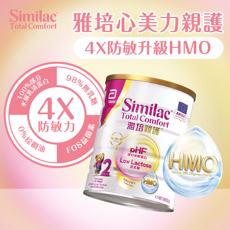 原装进口雅培港版心美力Similac2段亲护部分水解蛋白配方粉(1-3岁)820g高清大图
