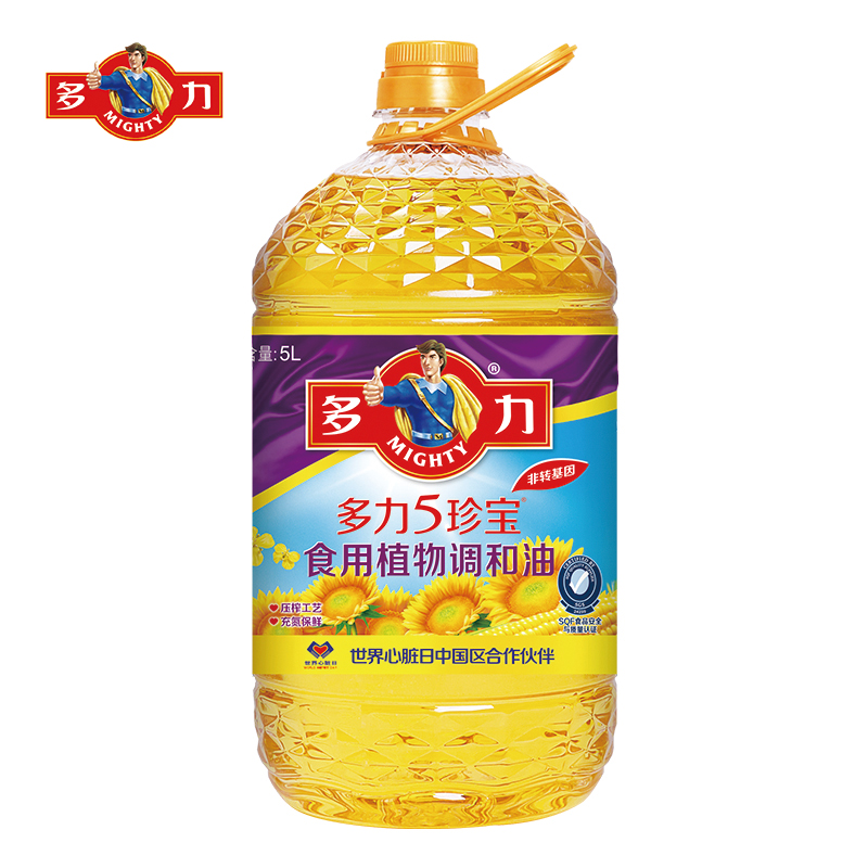 多力5珍宝食用植物调和油5L 食用油