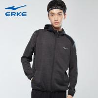 鸿星尔克（ERKE）男卫衣2018新款运动休闲舒适防风开衫带帽卫衣男上衣