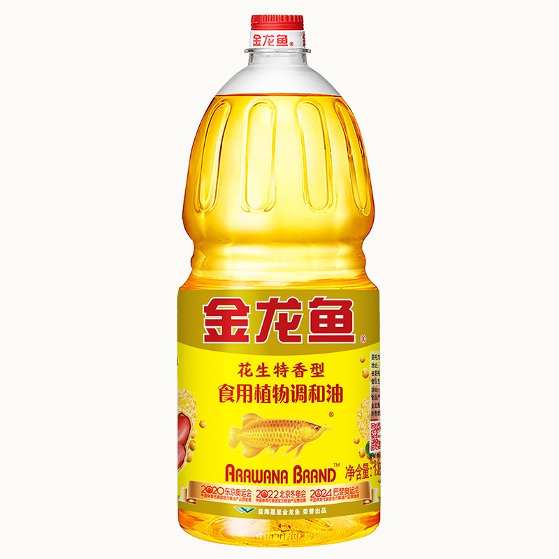 金龙鱼花生特香型食用植物调和油1.8L 家用炒菜烹饪食用油