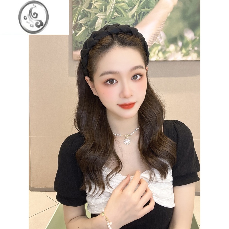 JiMi麻花辫发箍女夏宽边高颅顶显脸小简约高级感洗脸头箍外出压发头卡