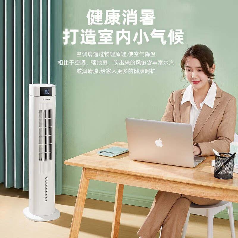 艾美特 CC-R19塔扇电风扇 无叶风扇智能落地扇轻音低噪节能立体送风电扇立式家用大风量空气扇办公室卧室节能风扇高清大图
