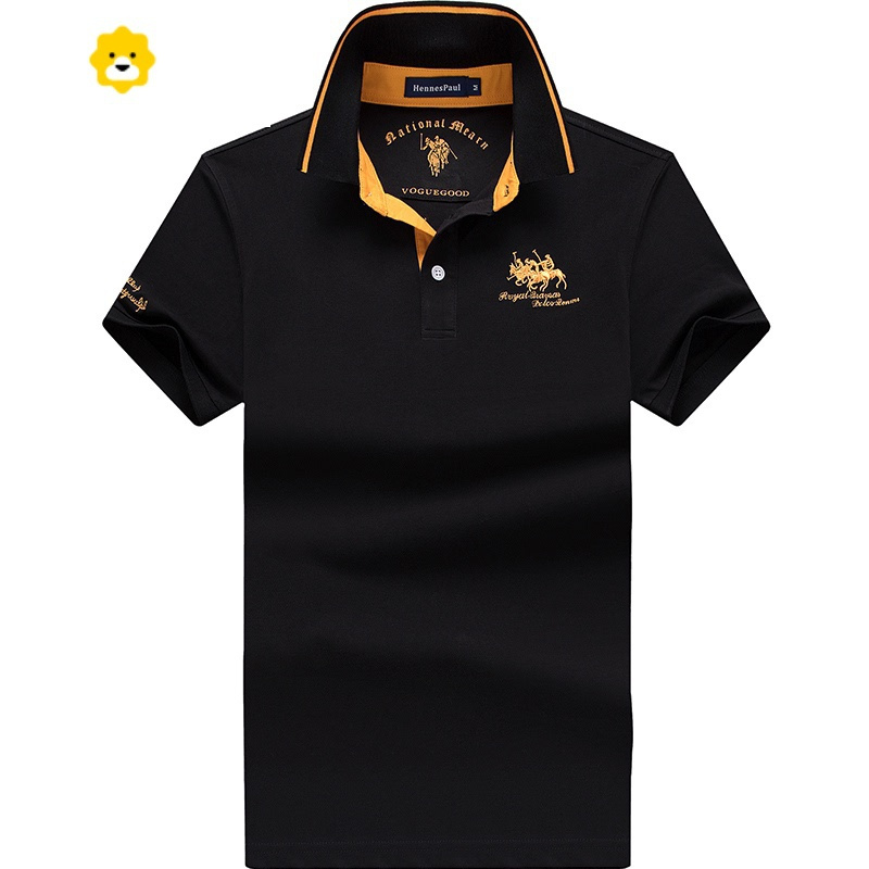 fishbasket高端名牌popolo衫男士短袖t恤季翻领宽松大码男装体恤潮