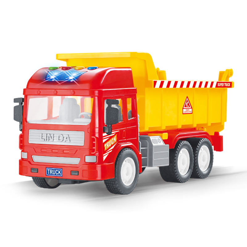 林达-会讲故事的城市服务车-翻斗车8030-9工程车声光音乐玩具车3-8岁男孩玩具高清大图