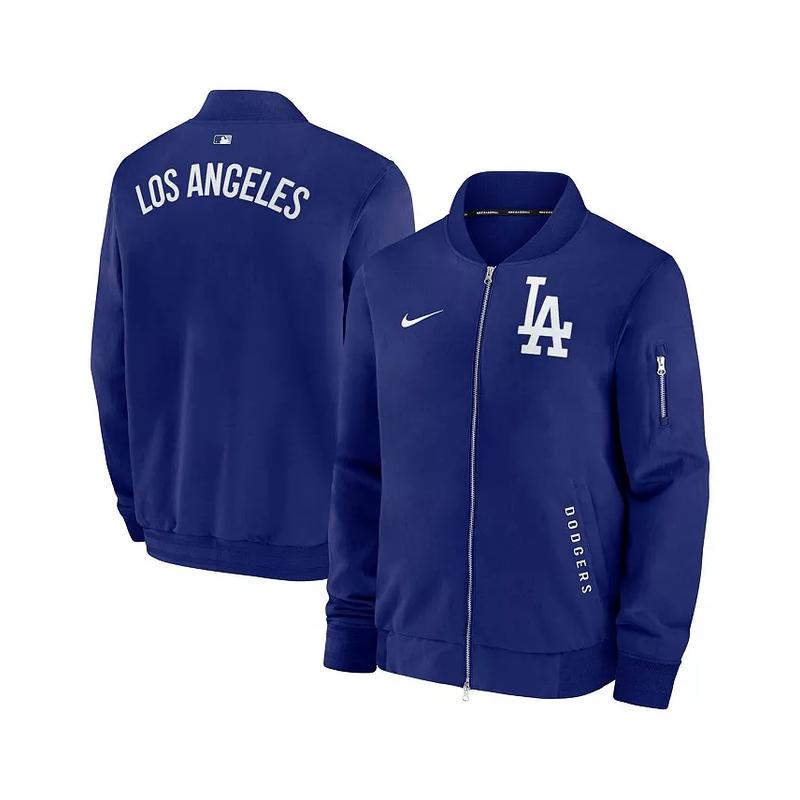 耐克(NIKE)男款洛杉矶道奇球队同款耐克防风拉链棒球夹克 Royal M