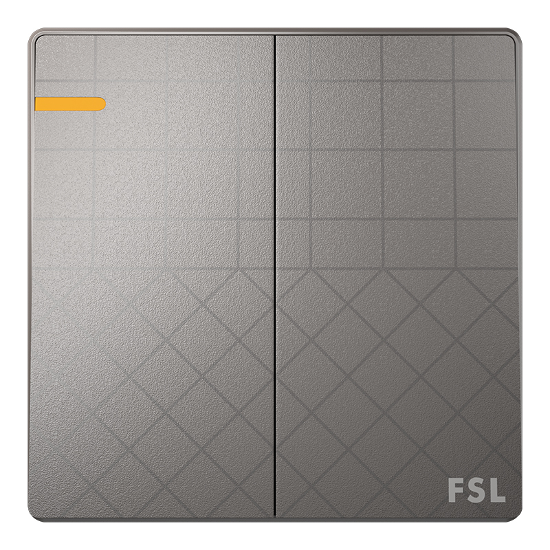 fsl佛山照明开关插座86型暗装家用墙壁五孔多孔高端银灰色套装