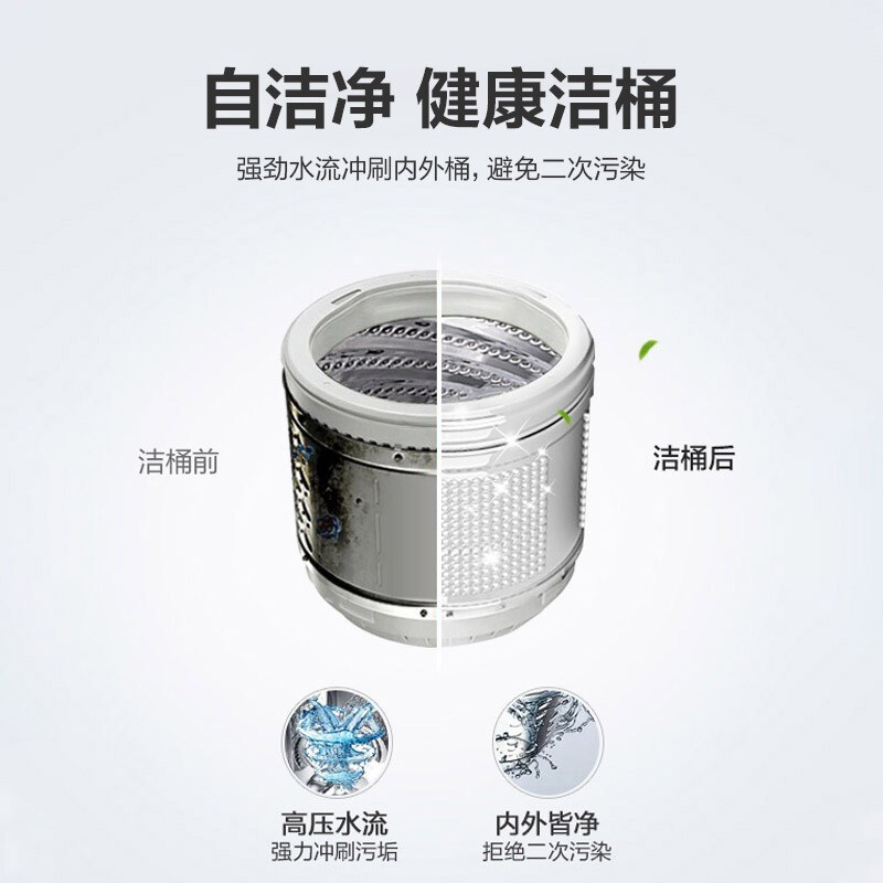 海信(Hisense)波轮洗衣机全自动家用10大程序桶清洁低噪音防缠绕 HB80DA332G