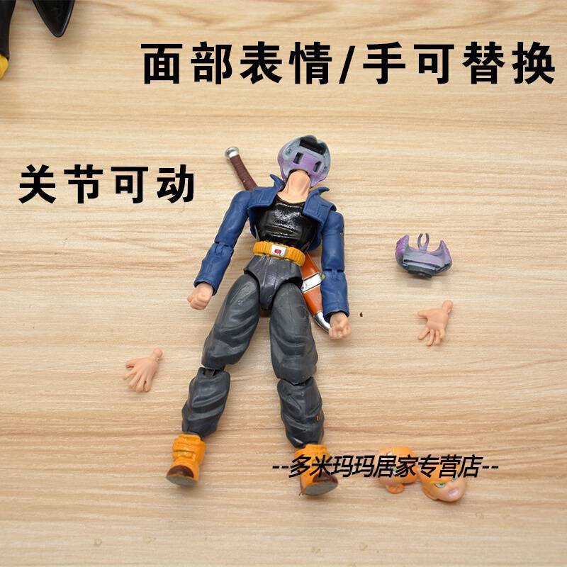 七龙珠手办全套公仔模型赛亚人孙悟空周边动漫摆件关节可动 B款七龙珠6个约13-18CM 公仔+贺卡