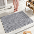 新款浴室防滑垫家用淋浴房地垫卫生间防摔脚垫环保TPE洗澡专用垫子 36CM*70CM【升级新款】 编织纹-深灰
