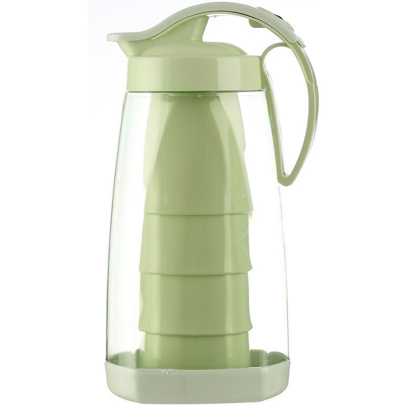 时尚简约耐高温冷水壶家用塑料密封凉水壶大容量凉水杯凉开水壶绿色密