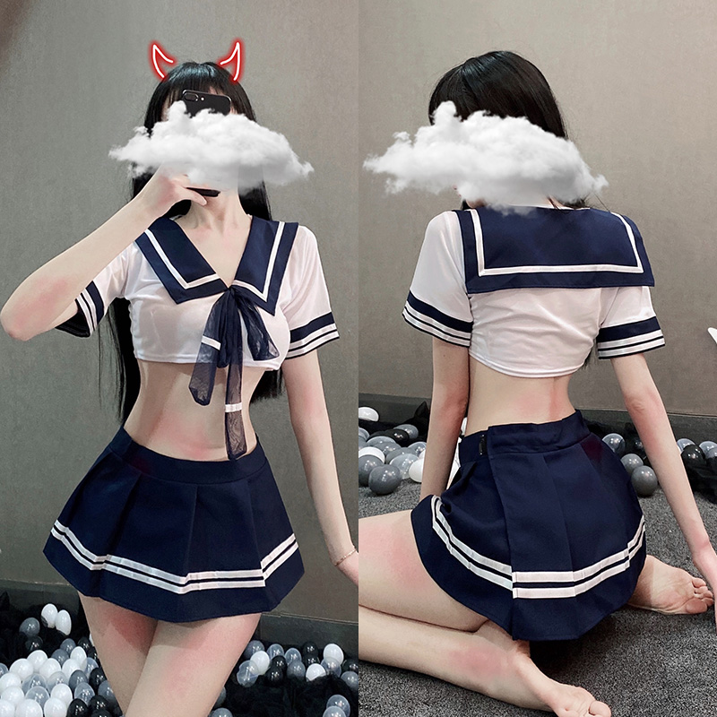 霏慕女式情趣睡衣 学女仆生空姐制服护士套装性感情趣内女士床上衣服7962高清大图