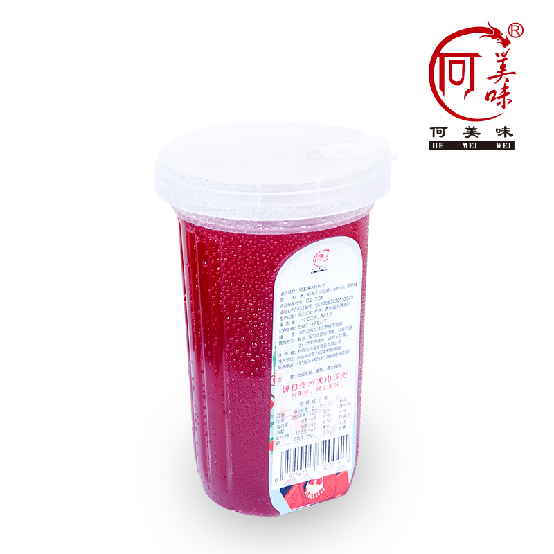 何美味(HE MEI WEI) 冰杨梅380ml*6瓶装 果蔬汁冰镇果肉果汁蔬汁饮料