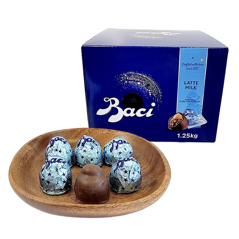 意大利baci芭喜榛仁经典黑巧克力制品1.25kg(100颗)婚庆结婚喜糖图片