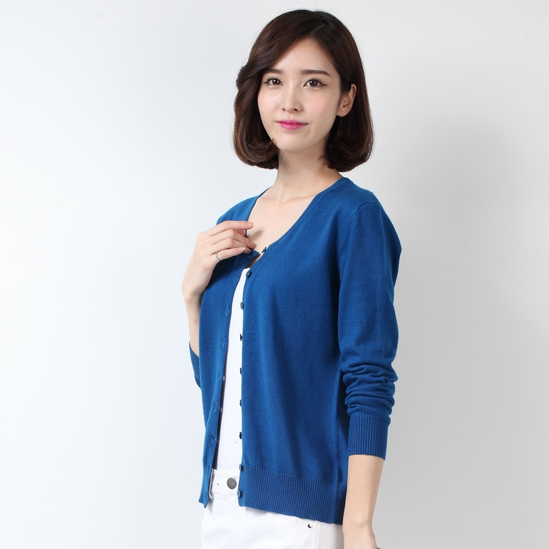 羊绒衫针织衫毛衣扣子开衫女士短款百搭小外套宽松大码外搭羊