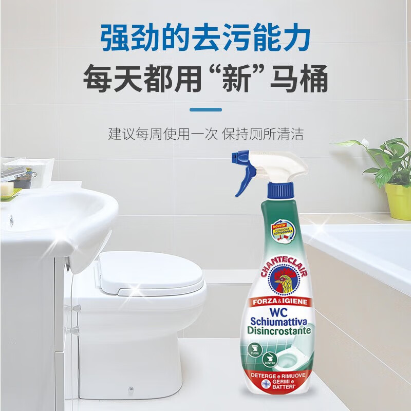 大公鸡管家 马桶洁厕剂泡沫型625ml(蓝色除垢款)高清大图