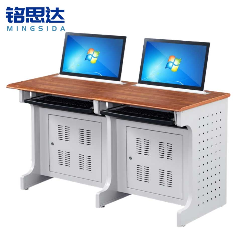 铭思达升降电脑桌双人位张高清大图