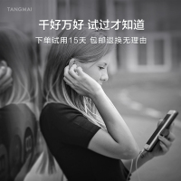 唐麦T3耳机入耳式手机通用重低音K歌苹果安卓有线监听半耳塞女生男韩国迷你直播唱歌hifi带麦运动挂耳式极光银iOS版