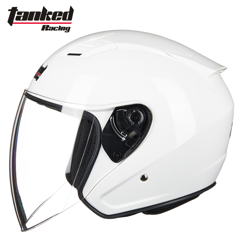 企购优品坦克（Tanked Racing）头盔电动车头盔女男通用款时尚安全帽四季通用T536 白色 XL码