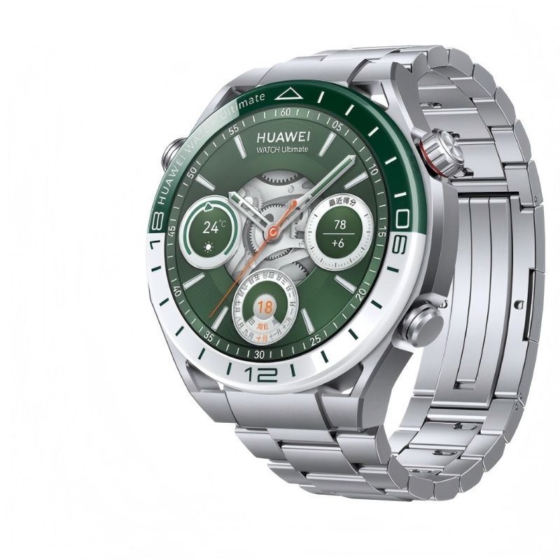 HUAWEI/华为 WATCH 非凡探索 绿野传奇 钢色非晶锆表壳 钛金属表带 专业高尔夫模式 双向北斗卫星消息