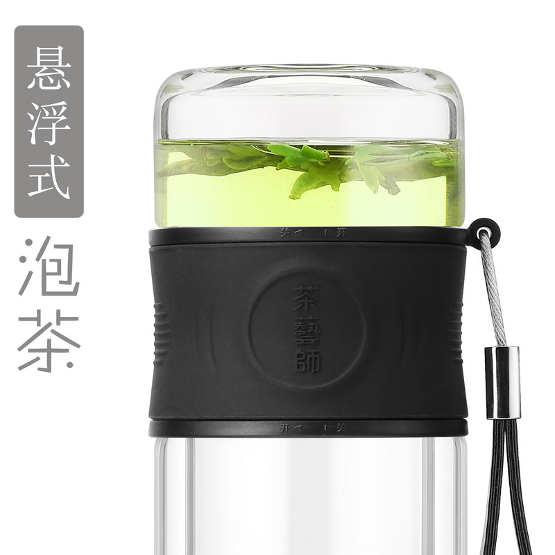 鋆珑 茶艺师系列 双层玻璃茶水分离杯 韵280 个高清大图
