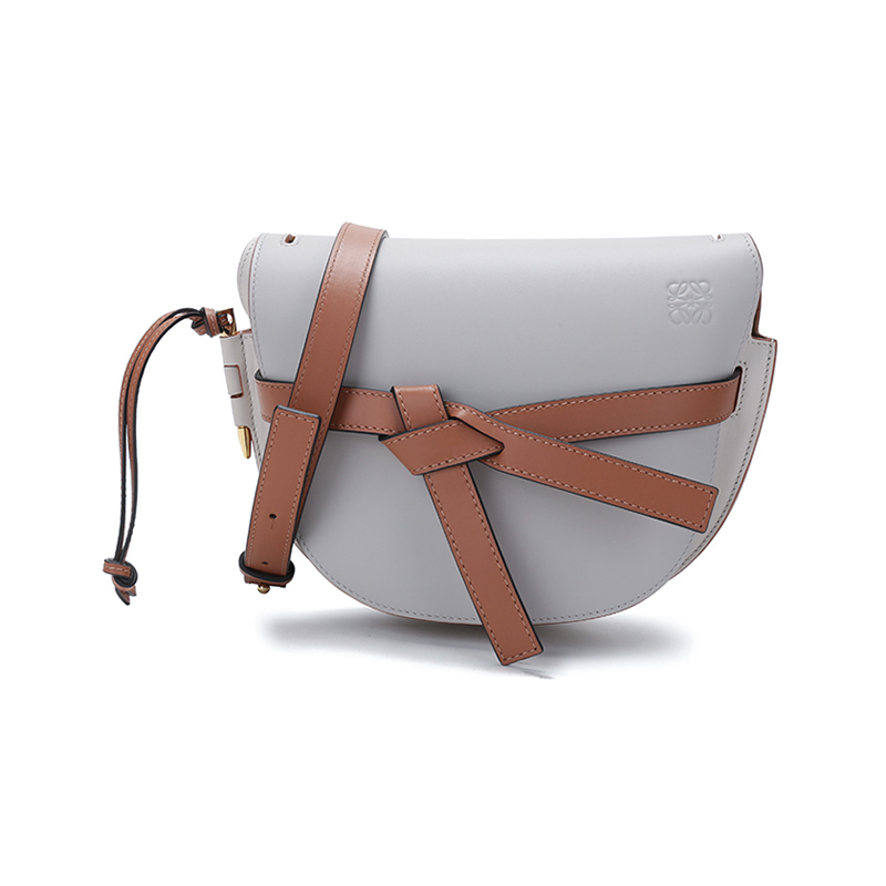 罗意威 loewe 女士gate系列牛皮革单肩斜挎包马鞍包小号 a650t20x31