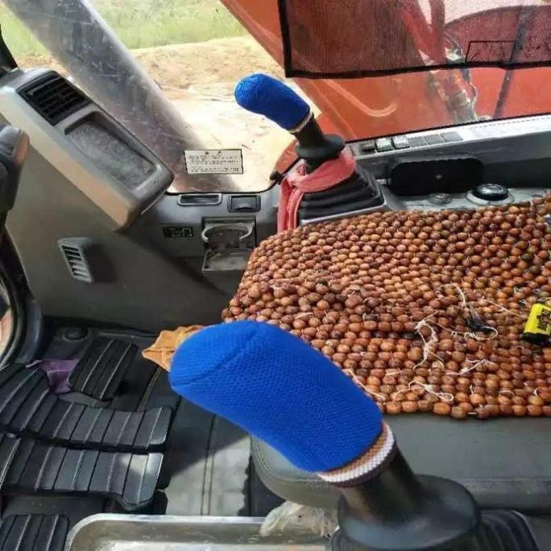 冰丝1个黑色直径55cm铲车吊车挖机手柄套冰丝网布档位套防滑套小松