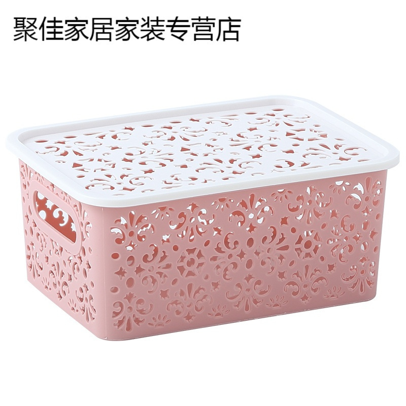 家柏饰(CORATED)内衣内裤文胸收纳盒桌面化妆品内衣裤有盖整理箱储物盒子高清大图