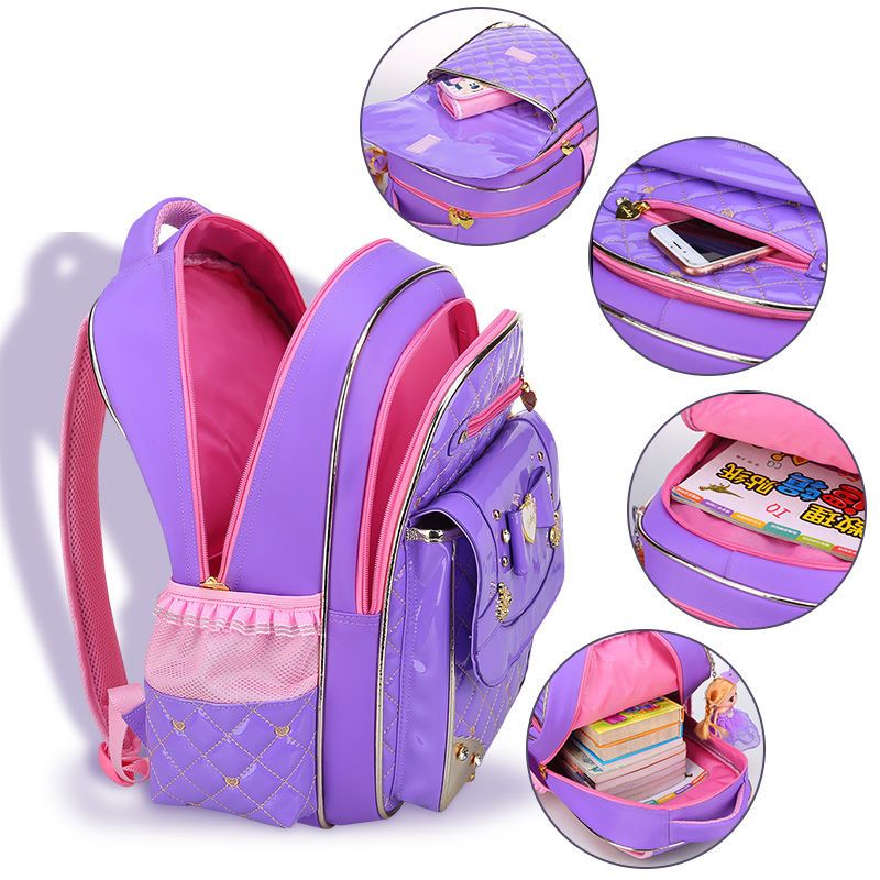 小学生书包女一三五年级儿童书包女小学女童可爱公主女孩背包女生紫色