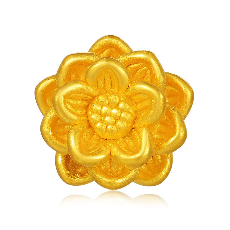 佐喜佑福黄金转运珠圣洁金莲花足金串珠吊坠珠宝首饰（定价）金重约1.1g CLCYYF1020YH