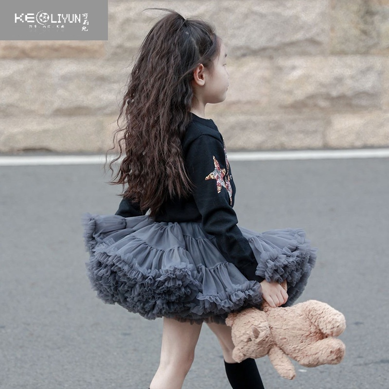 可莉允儿童半身裙装女童tutu裙公主裙宝宝蓬蓬裙洋气二代小女孩短裙