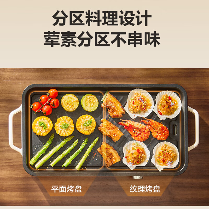 苏泊尔(SUPOR)烤肉锅电烤盘 家用电烧烤炉 电烤炉多功能锅烤串烤肉一体不沾烤串机可拆烧烤炉GJ4525P812高清大图