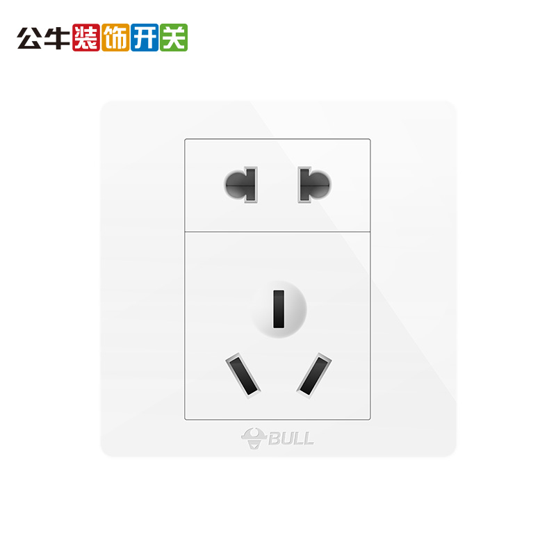 bull公牛86型g07经典白空调热水器专用5孔16安大功率插座面板暗装家用