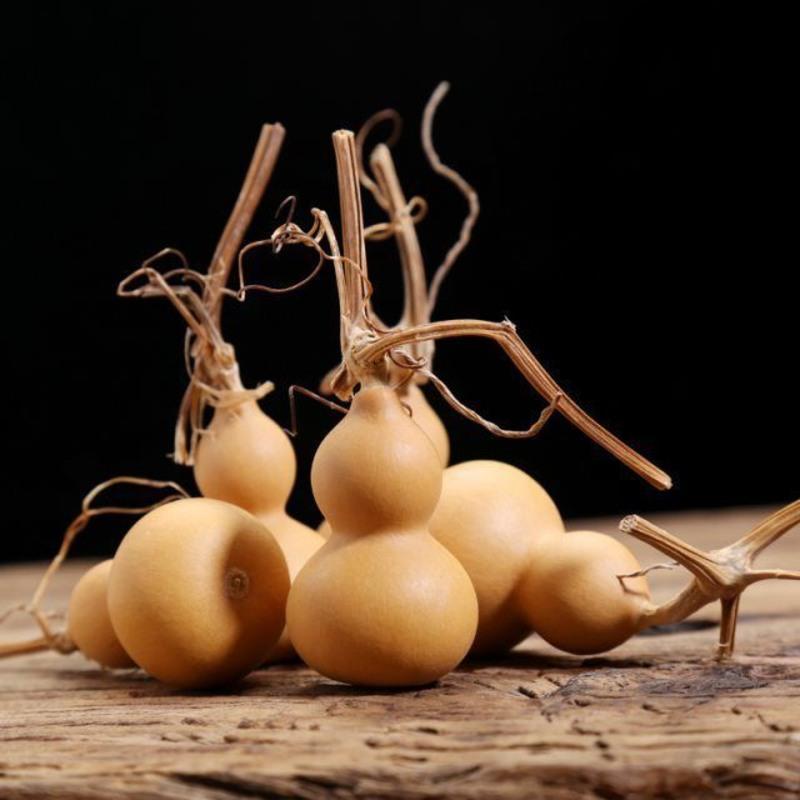 精品特小天然文玩手捻葫芦手把件随身迷你铁包草里金挂件46cm浅色款