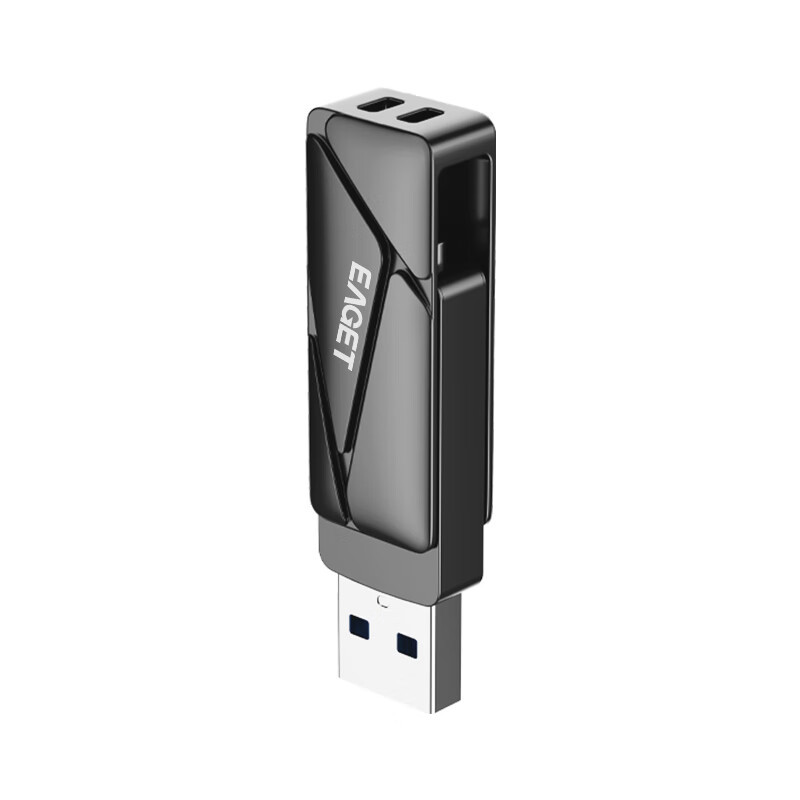 忆捷(EAGET)极速固态U盘 USB3.2 Type-C双接口 读速500MB/S手机固态优盘 HS66-128G高清大图